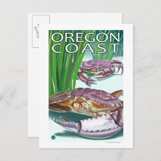 Oregon Coast Crab Postkarte (Vorne/Hinten)