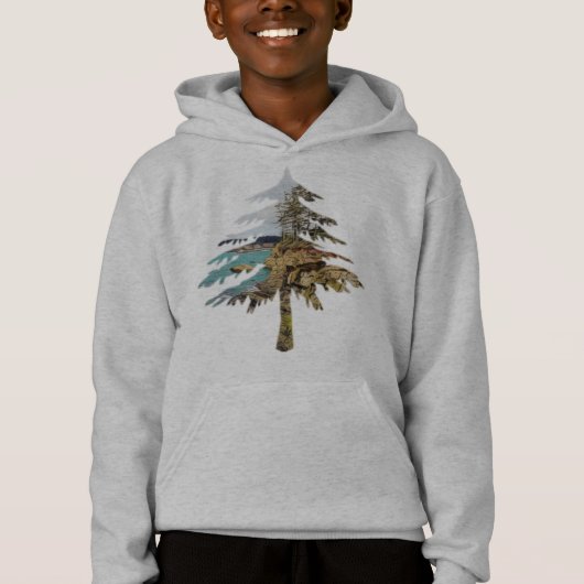 Oregon Coast Cutout Kid's Hoodie (Vorderseite)