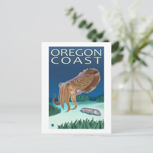 Oregon Coast Cuttlefish Postkarte (Stehend Vorderseite)