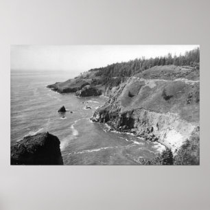 Oregon Coast North from Look Out Cape Fowlweave Poster