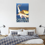 Oregon Coast Octopus Leinwanddruck (Insitu (Schlafzimmer))