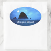 Oregon Coast Ovaler Aufkleber (Tasche)