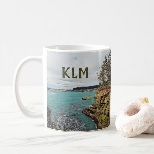 Oregon Coast Personalisierte Mug Kaffeetasse (Mit Donut)