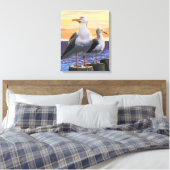 Oregon Coast Sea Gulls Leinwanddruck (Insitu (Schlafzimmer))