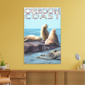 Oregon Coast Sea Lions Leinwanddruck (Insitu (Wohnzimmer))