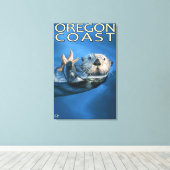Oregon Coast Sea Otter Leinwanddruck (Insitu (Holzboden))