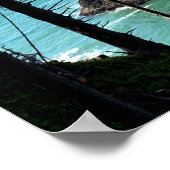 Oregon Coast Sunny Beach Rocks Nature Foto Poster (Ecke)