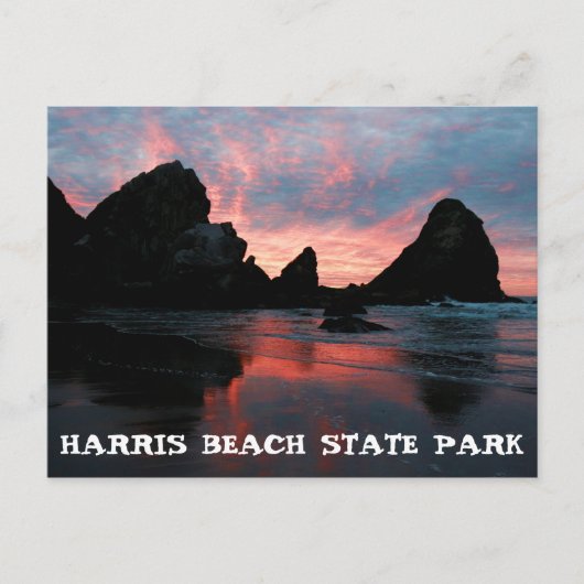 Oregon Coast Sunrise Harris Beach Staat Park Postkarte (Vorderseite)