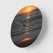 Oregon Coast Sunset Foto Clock Runde Wanduhr (Winkel)