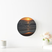 Oregon Coast Sunset Foto Clock Runde Wanduhr (Zuhause)