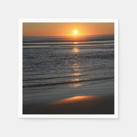 Oregon Coast Sunset Foto Napkin Serviette (Vorderseite)