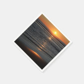 Oregon Coast Sunset Foto Napkin Serviette (Ecke)