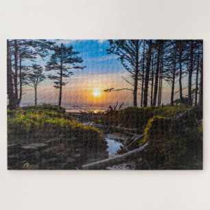 Oregon Coast Sunset on Cape Lookout Puzzle