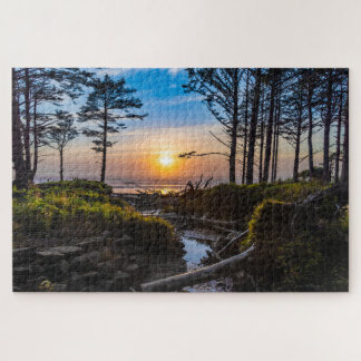 Oregon Coast Sunset on Cape Lookout Puzzle