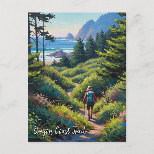 Oregon Coast Trail Postkarte (Vorderseite)