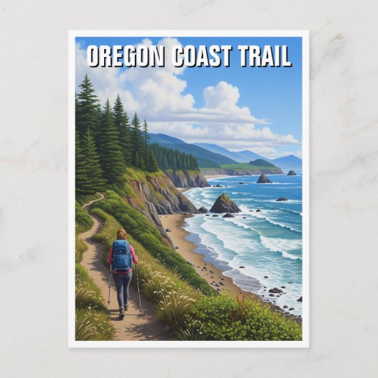 Oregon Coast Trail Postkarte (Vorderseite)