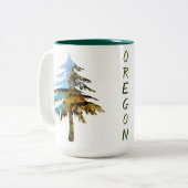 Oregon Coast Tree anpassbar Zweifarbige Tasse (Vorderseite Links)