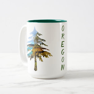 Oregon Coast Tree anpassbar Zweifarbige Tasse