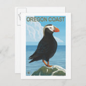 Oregon Coast Tufin Puffin Postkarte (Vorne/Hinten)