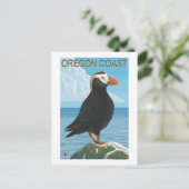 Oregon Coast Tufin Puffin Postkarte (Stehend Vorderseite)