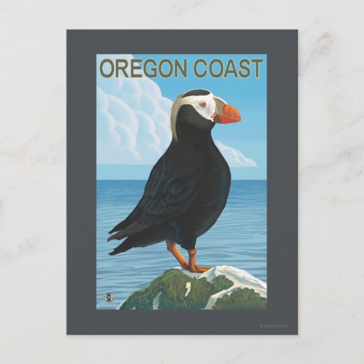 Oregon Coast Tufin Puffin Postkarte (Vorderseite)