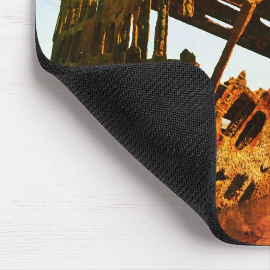 Oregon Coast Vintag Shipwreck Mousepad (Ecke)