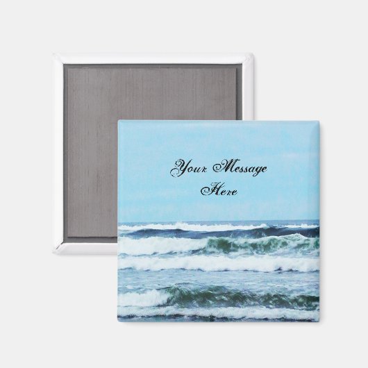 Oregon Coast Waves Magnet (Vorderseite/Rückseite)