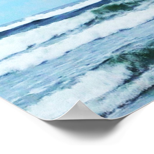 Oregon Coast Waves Poster (Ecke)