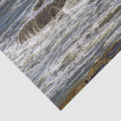 Oregon Coast Waves Rocks and Seafoam in Yachats Seidenpapier (Detail)