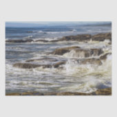 Oregon Coast Waves Rocks and Seafoam in Yachats Seidenpapier (Vorderseite)