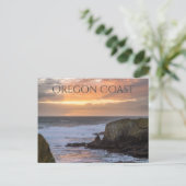 Oregon Coast Yaquina Sunset Ocean Foto Souvenir Postkarte (Stehend Vorderseite)