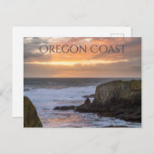 Oregon Coast Yaquina Sunset Ocean Foto Souvenir Postkarte (Vorne/Hinten)