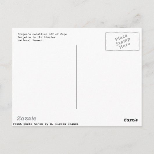 Oregon Coastline Postkarte (Rückseite)