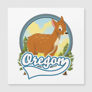Oregon-Deer-Reiselogo Magnetkarte