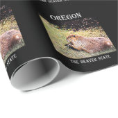 Oregon der Biber-Staat Geschenkpapier (Rolleneckpunkt)