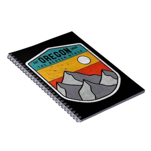 Oregon Der Biber Staat Vintager Berg Souvenir Notizblock (Rechte Seite)