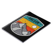 Oregon Der Biber Staat Vintager Berg Souvenir Notizblock (Linke Seite)
