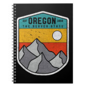 Oregon Der Biber Staat Vintager Berg Souvenir Notizblock (Vorderseite)