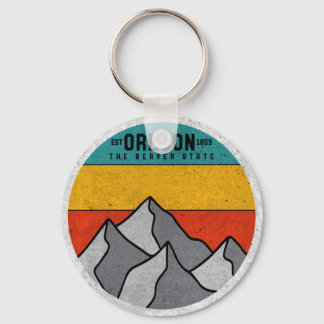 Oregon Der Biber Staat Vintager Berg Souvenir Schlüsselanhänger