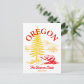 Oregon Der Biberstaat Gegr. 1859 Postkarte (Stehend Vorderseite)