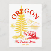 Oregon Der Biberstaat Gegr. 1859 Postkarte (Vorderseite)