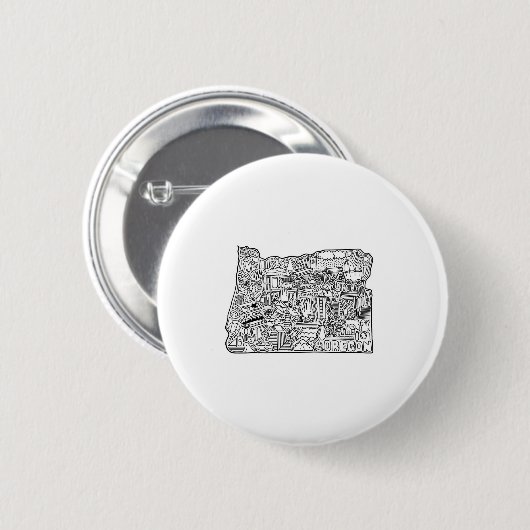 Oregon Doodle Button (Vorne & Hinten)