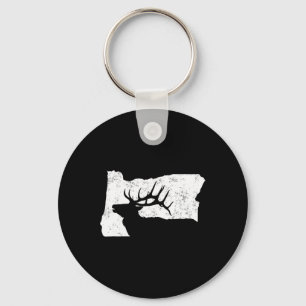 Oregon Elk Junting Shirt - Bulllek Staat Form Schlüsselanhänger