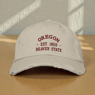 Oregon Est 1859 Beaver State Bestickte Mütze Baseballkappe