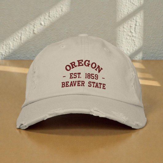 Oregon Est 1859 Beaver State Bestickte Mütze Baseballkappe