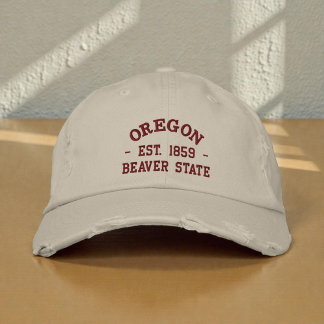 Oregon Est 1859 Beaver State Embroidered Cap Bestickte Baseballkappe