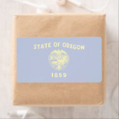 Oregon Faint Flag Shipping Label (Insitu)