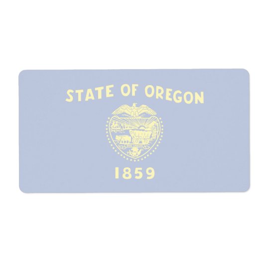 Oregon Faint Flag Shipping Label (Vorne)
