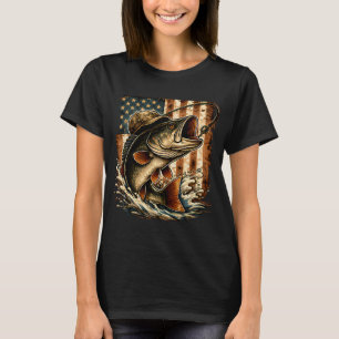 Oregon Fishing Legend Retro Sonnenuntergang Fische T-Shirt