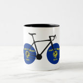 Oregon Flag Cycling Zweifarbige Tasse (Mittel)